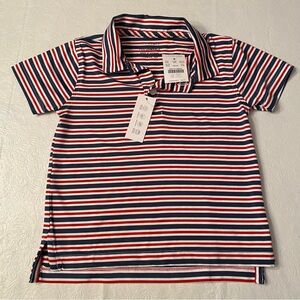Crewcuts Red and White Striped Polo Shirt